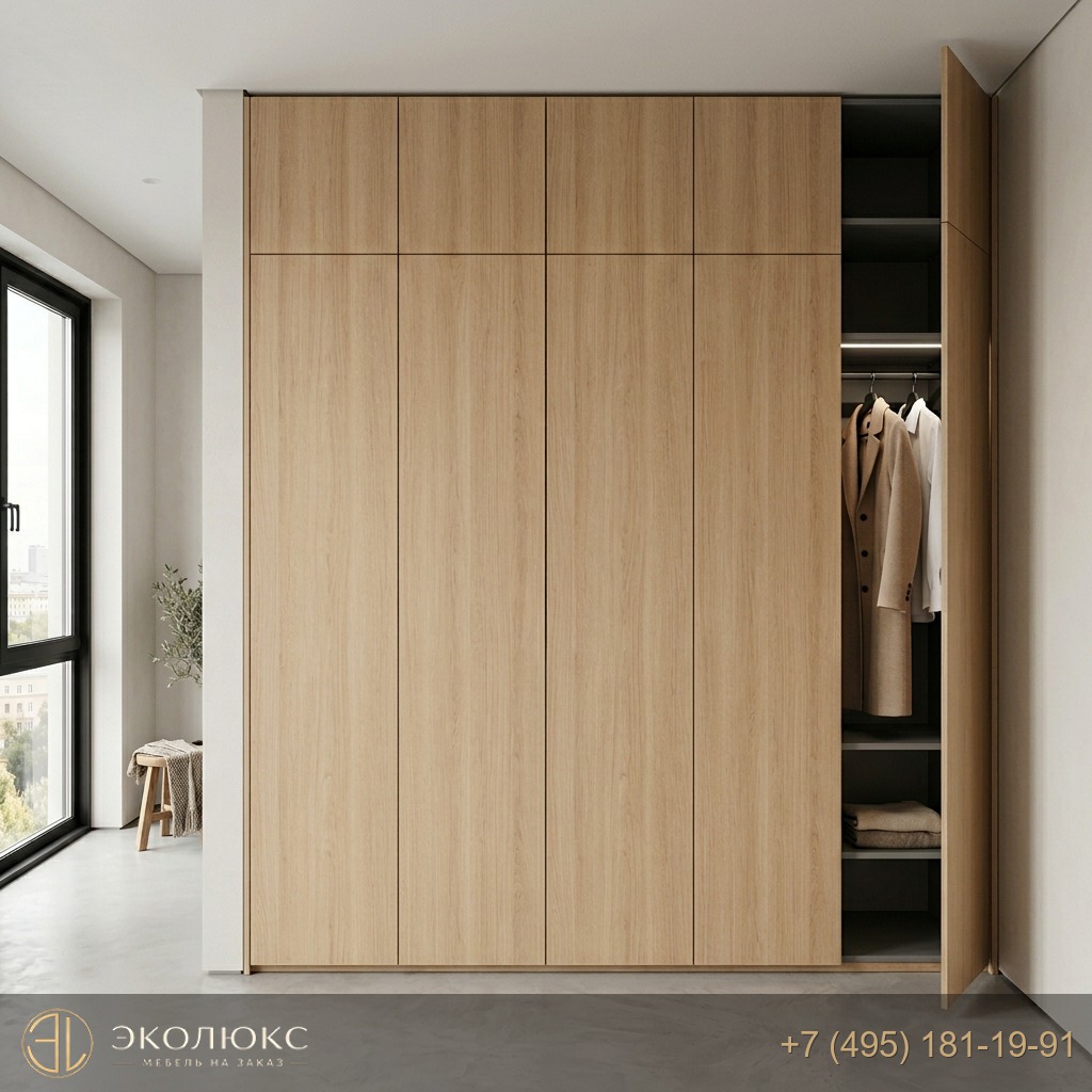 Шкаф до потолка Дуб Бардолино натуральный (арт. H1145 ST10), Egger на заказ